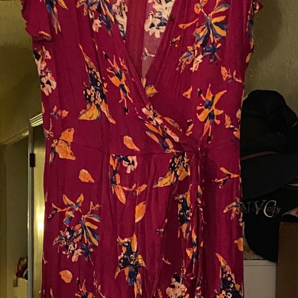 Floral romper w/ skirt, skirt dress, floral dress - Picture 2 of 5